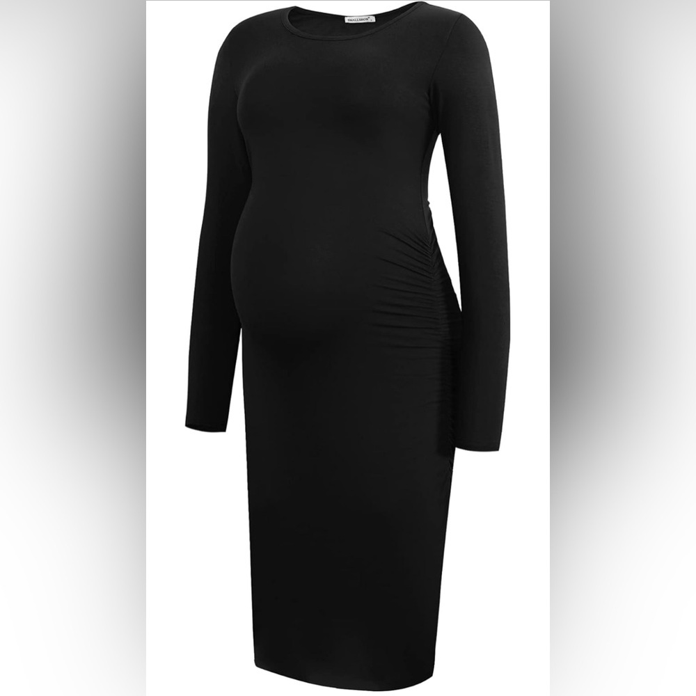 Elegant Black Maternity Dress